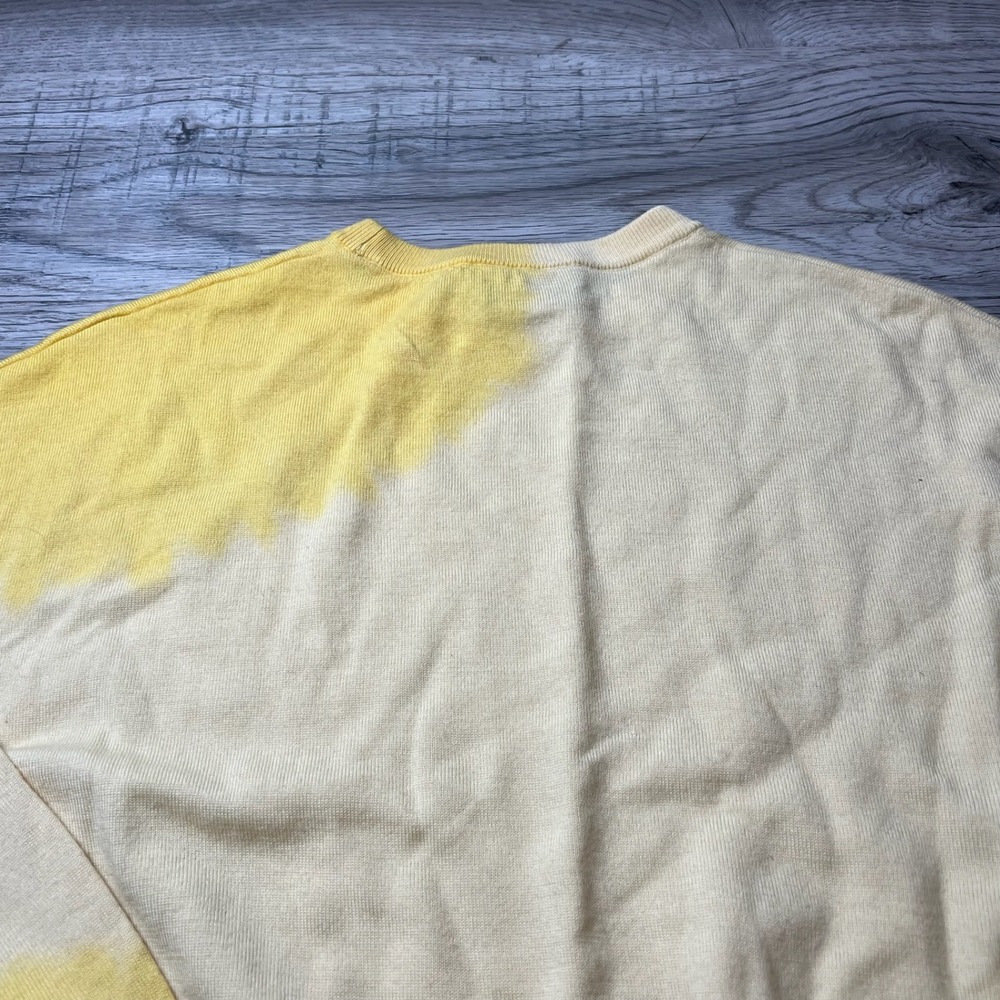 The Kooples Sweater Women 0 Yellow Dip Dye Wool Crewneck Oversized Pullover AF85 - Picture 9 of 9